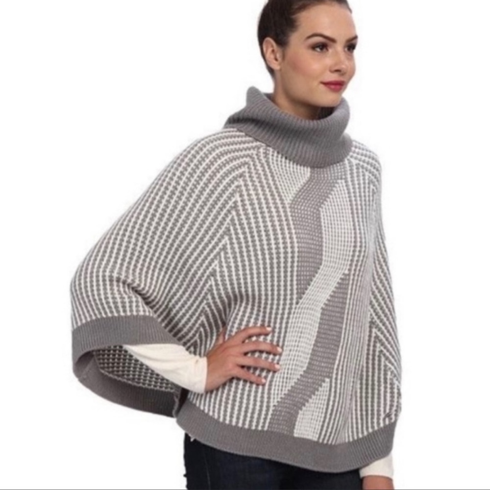 Calvin Klein grey sweater poncho